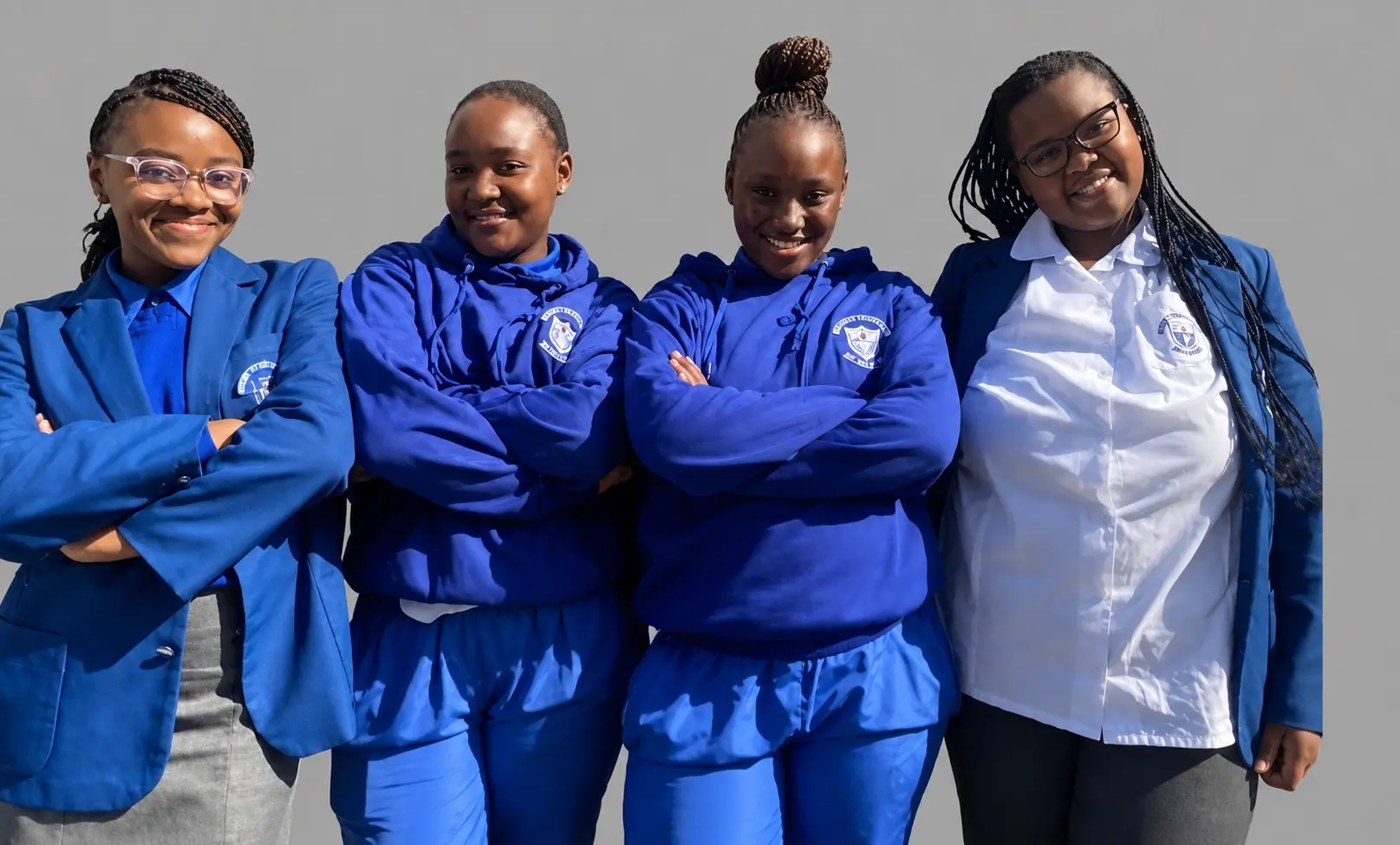 Learners walking on the school grounds
